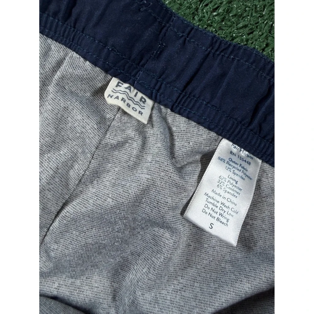 Lot of 2 Fair Harbor Swim Shorts Men S Blue Red Recycled Geometric Bundle